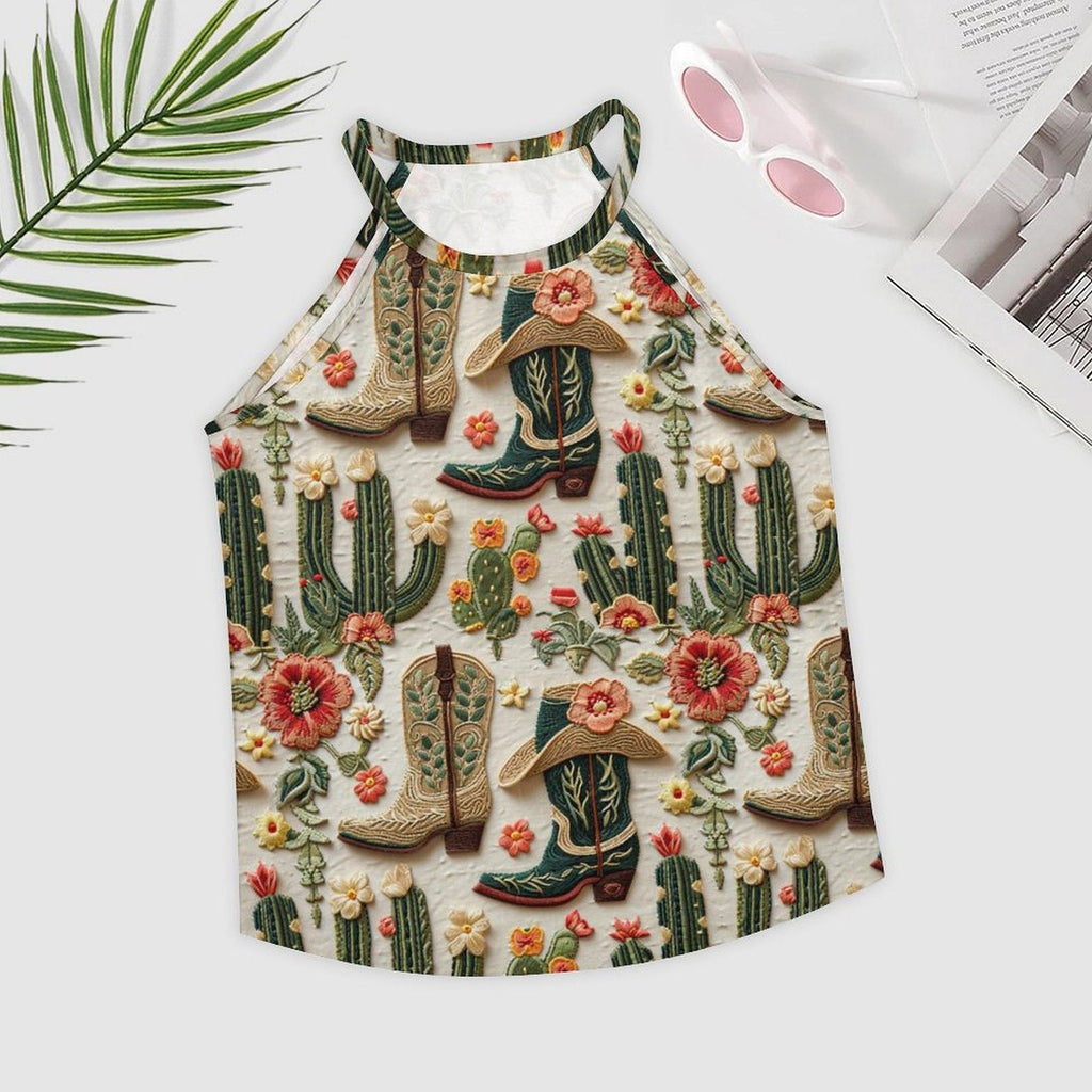 Baha Ranch Cactus Boots Tank Top by Baha Ranch Western Wear - product image 2