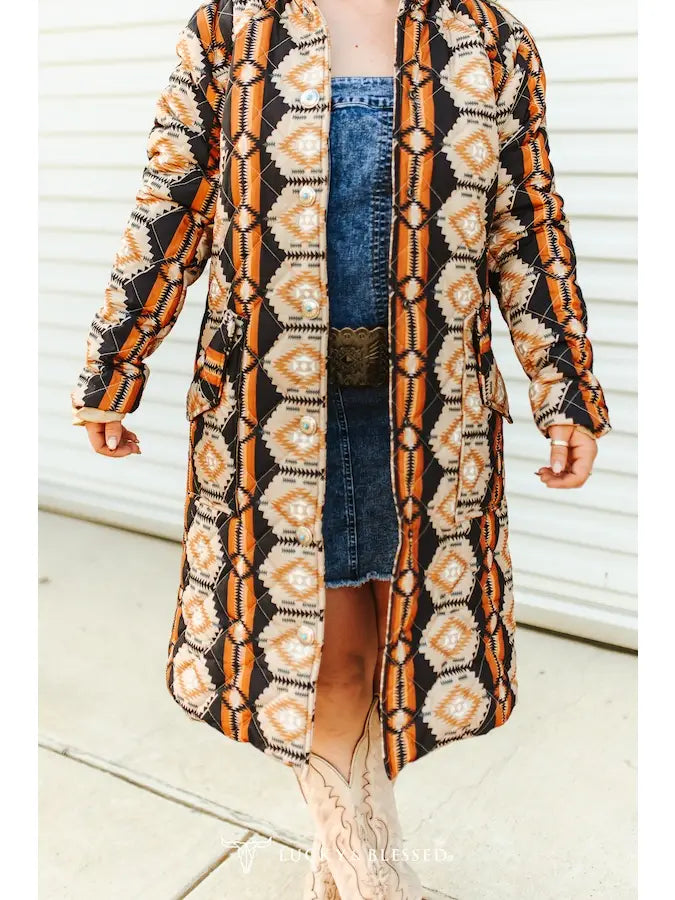 Hattie Aztec Long | Jacket — view 3