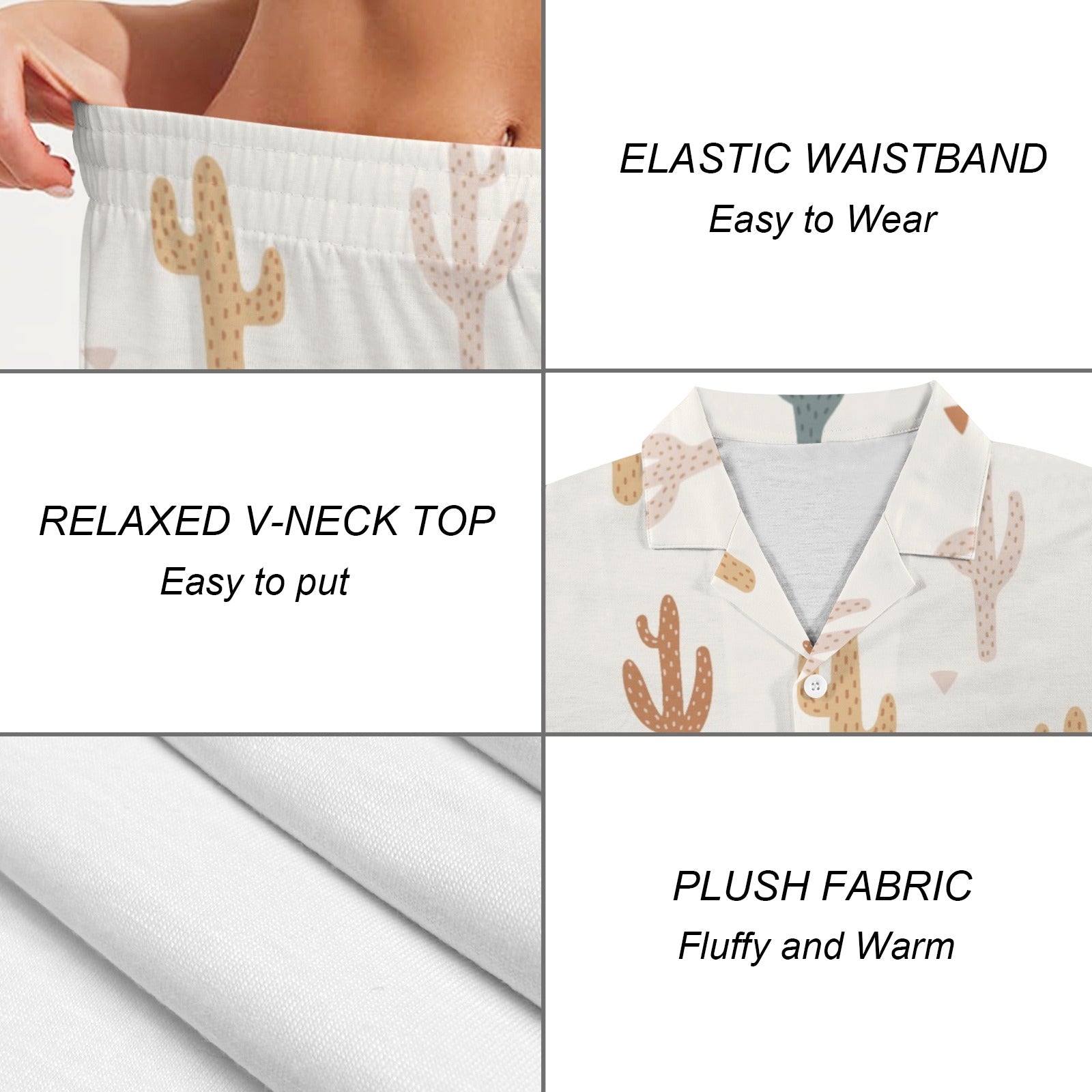 Baha Ranch Cactus Print Women's Pajama set Made in America by Baha Ranch Western Wear - product image 5