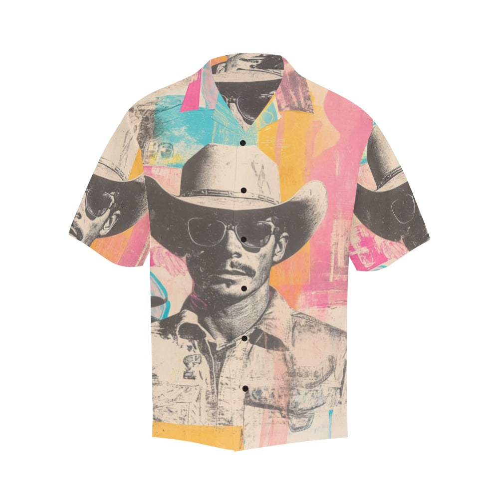 Baha Ranch Retro Pop Western Cool Cowboy Men's Camp Shirt by Baha Ranch Western Wear - product image 3