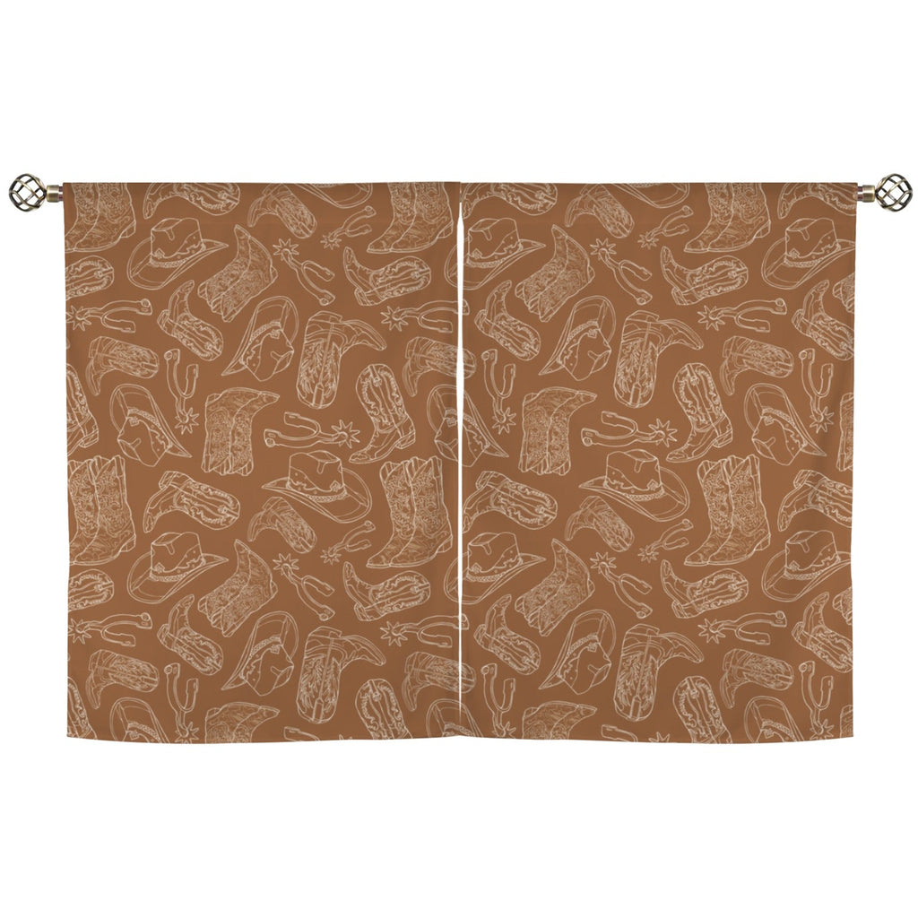 Baha Ranch Western Print Curtains Window Curtain 28"x40" (2-Piece) Made in America by Baha Ranch Western Wear - product...