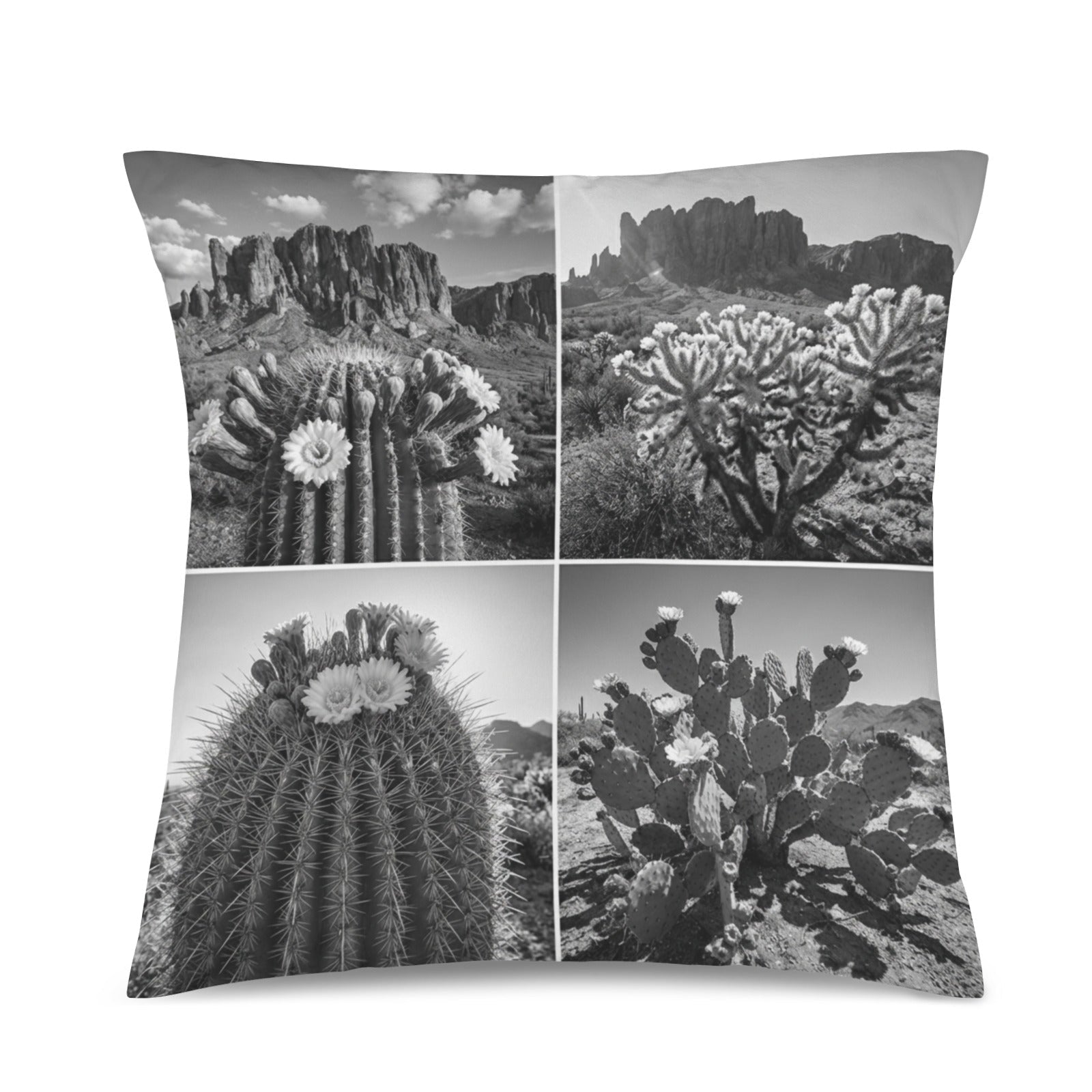 Baha Ranch Black White Cactus Velvety Soft Pillow Case Made in America by Baha Ranch Western Wear - product image 3