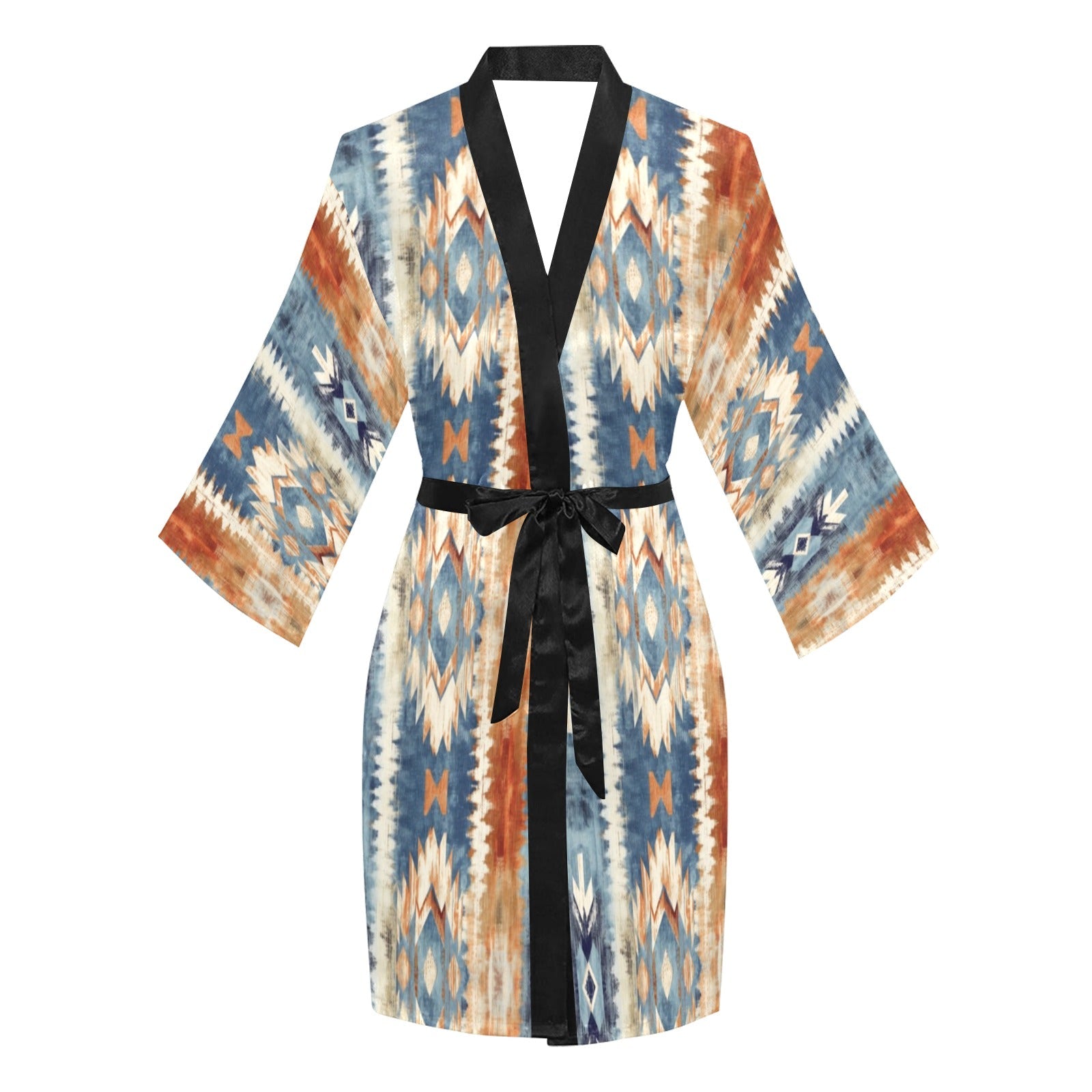 Baha Ranch Blue Aztec Women's Lounge Kimono Robe by Baha Ranch Western Wear - product image 3