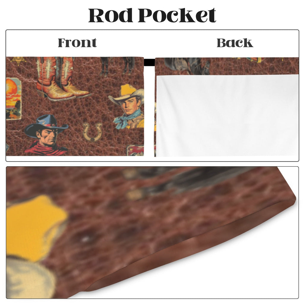 Baha Ranch Vintage Cowboy Collage Western Curtains 52" x 63" Made in America by Baha Ranch Western Wear - product image 4