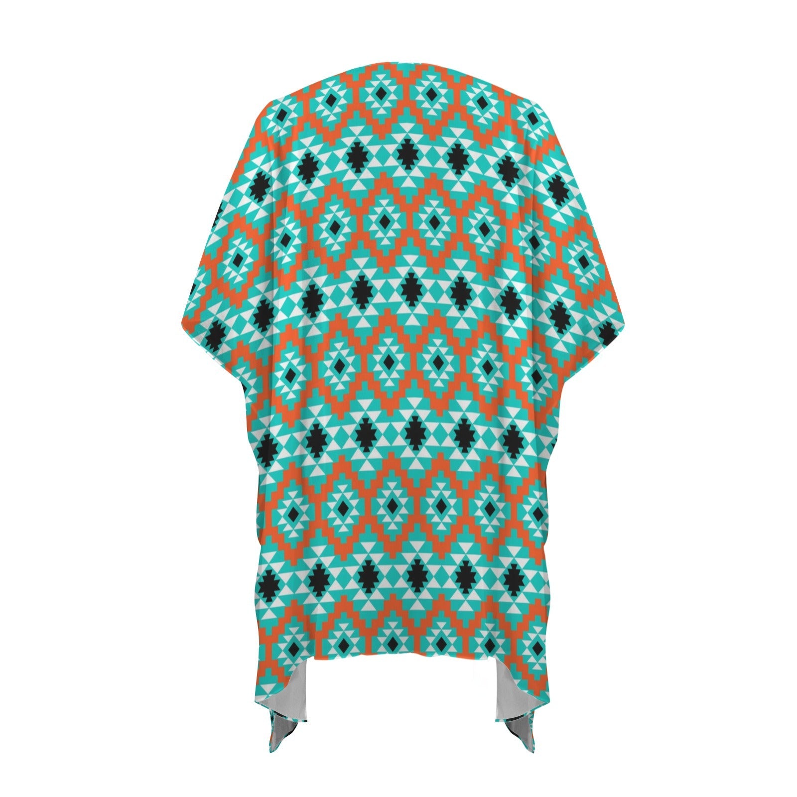 Baha Ranch Turquoise Aztec Duster Kimono Coverup by Baha Ranch Western Wear - product image 5