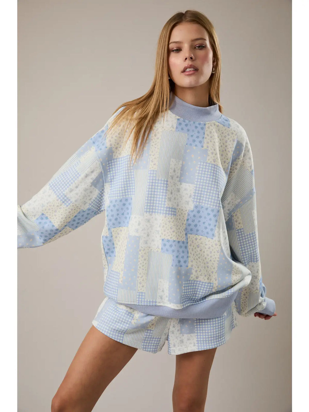 Spring Breeze Patchwork | Crewneck