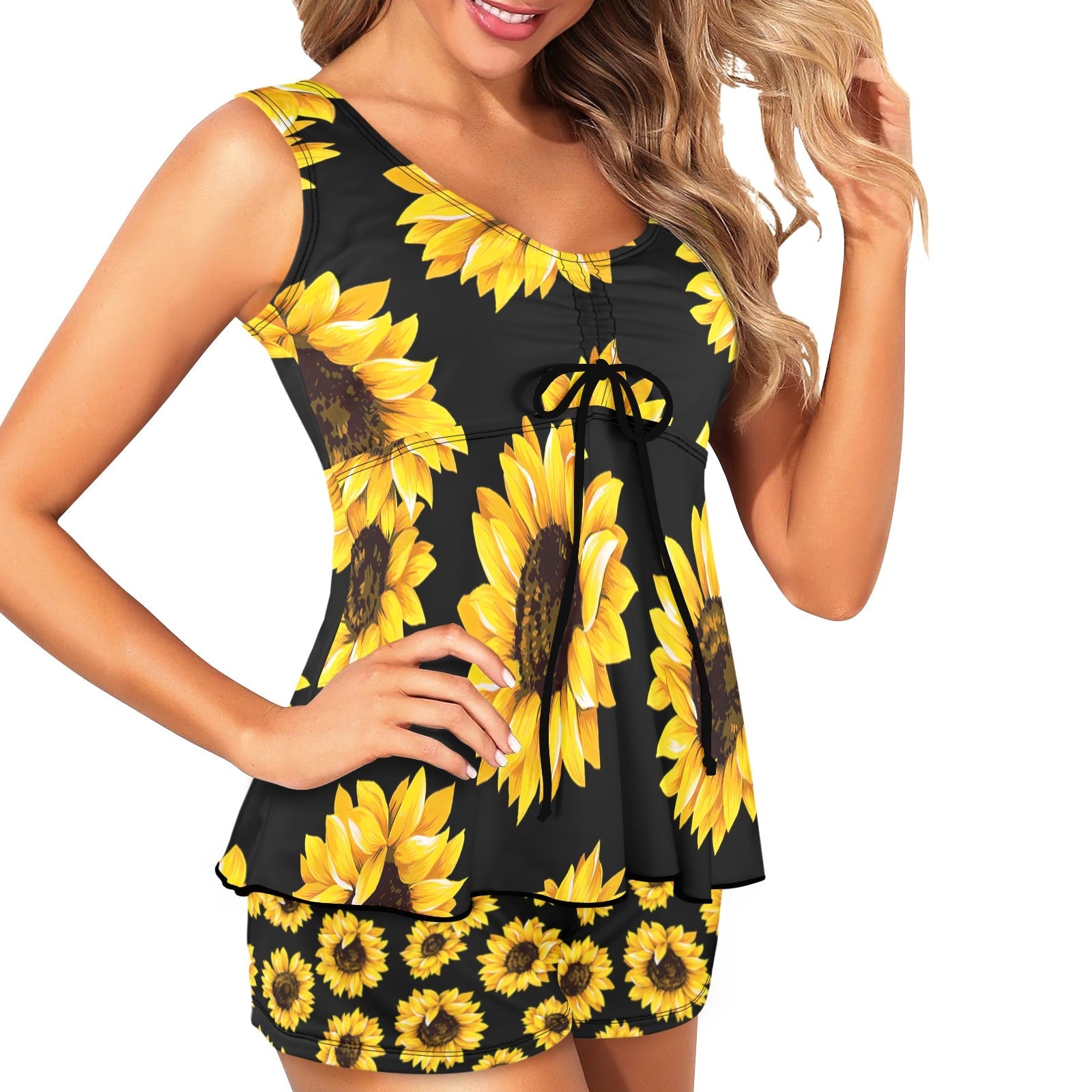 Baha Ranch Sunflowers Tankini & Boy Shorts Swim Set by Baha Ranch Western Wear - product image 2