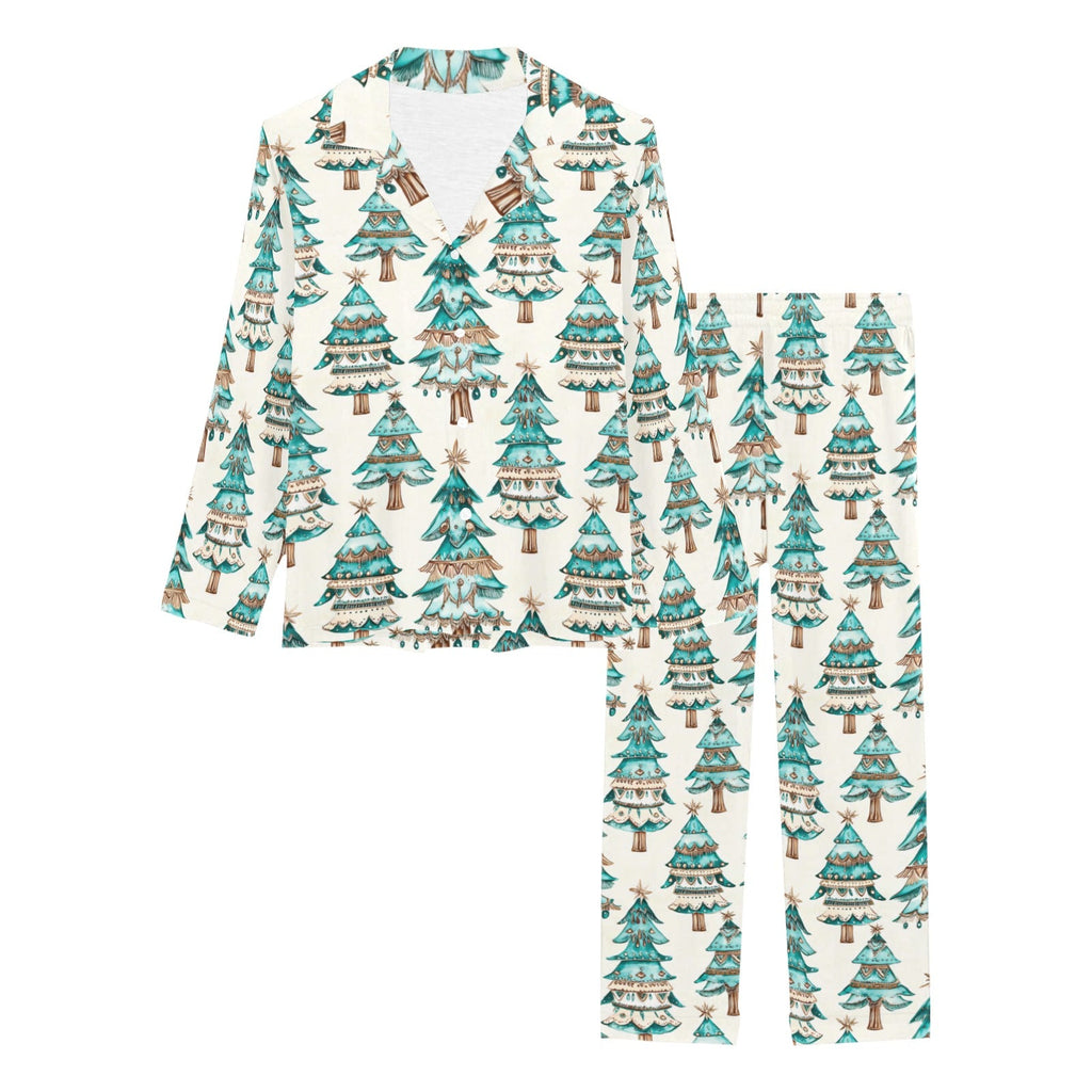 Baha Ranch Turquoise Christmas Tree Women's Western Pajamas by Baha Ranch Western Wear