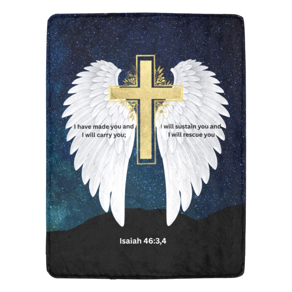Baha Ranch I Will Rescue You Angel Wings Throw Blanket 60" x 80" Made in America by Baha Ranch Western Wear - product image 2