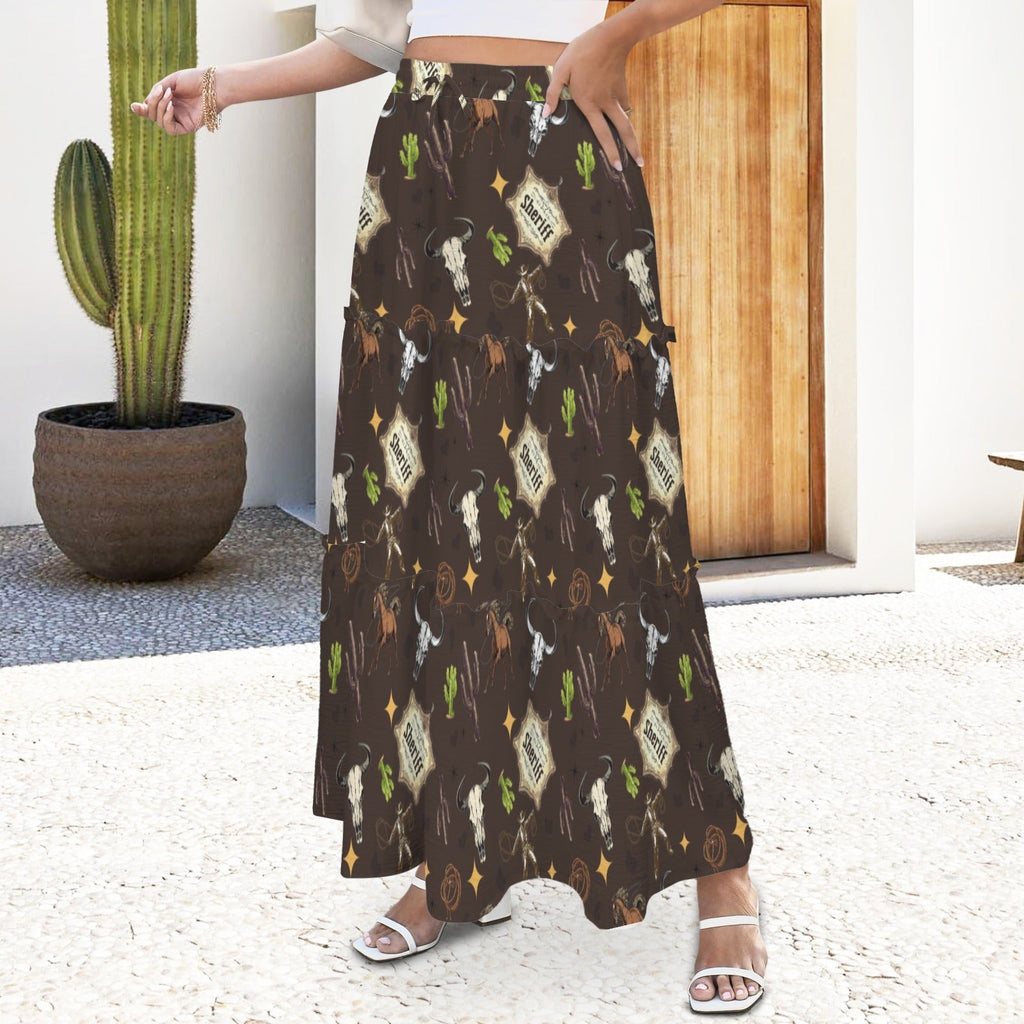 Baha Ranch Western Symbols Tiered Prairie Maxi Skirt by Baha Ranch Western Wear - product image 2