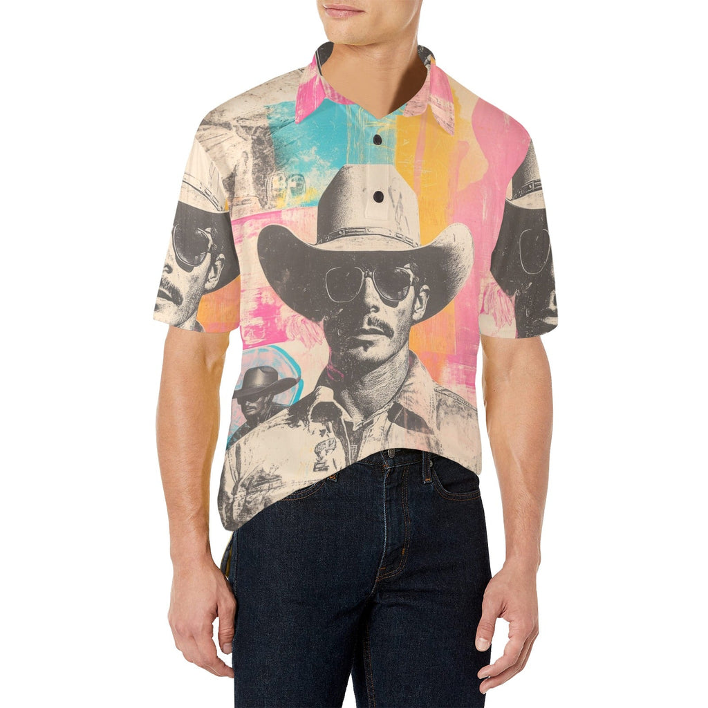Baha Ranch Retro Pop Western Cool Cowboy Polo Shirt by Baha Ranch Western Wear - product image 2