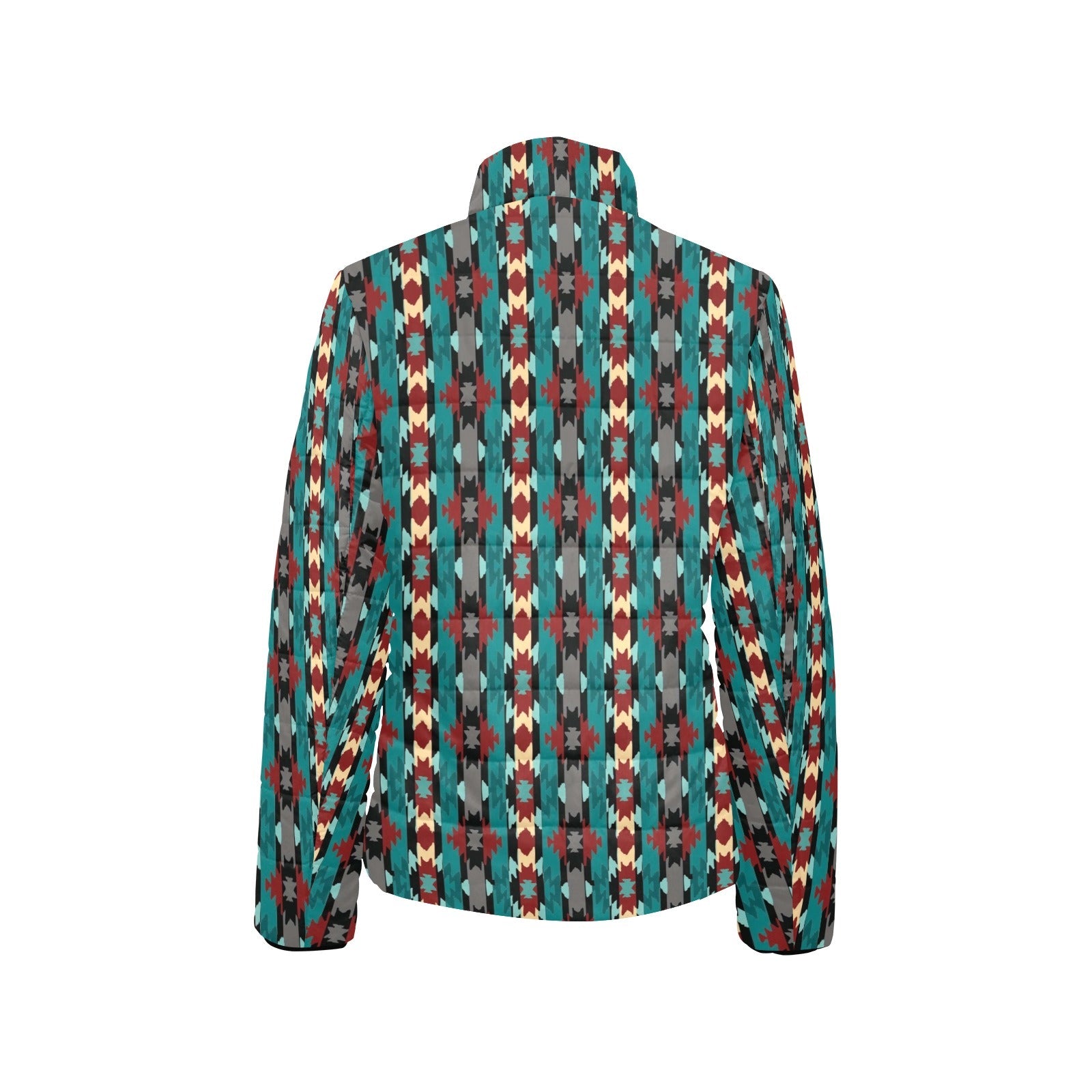 Teal Aztec Women's Puffy Bomber Jacket by Baha Ranch Western Wear - product image 4