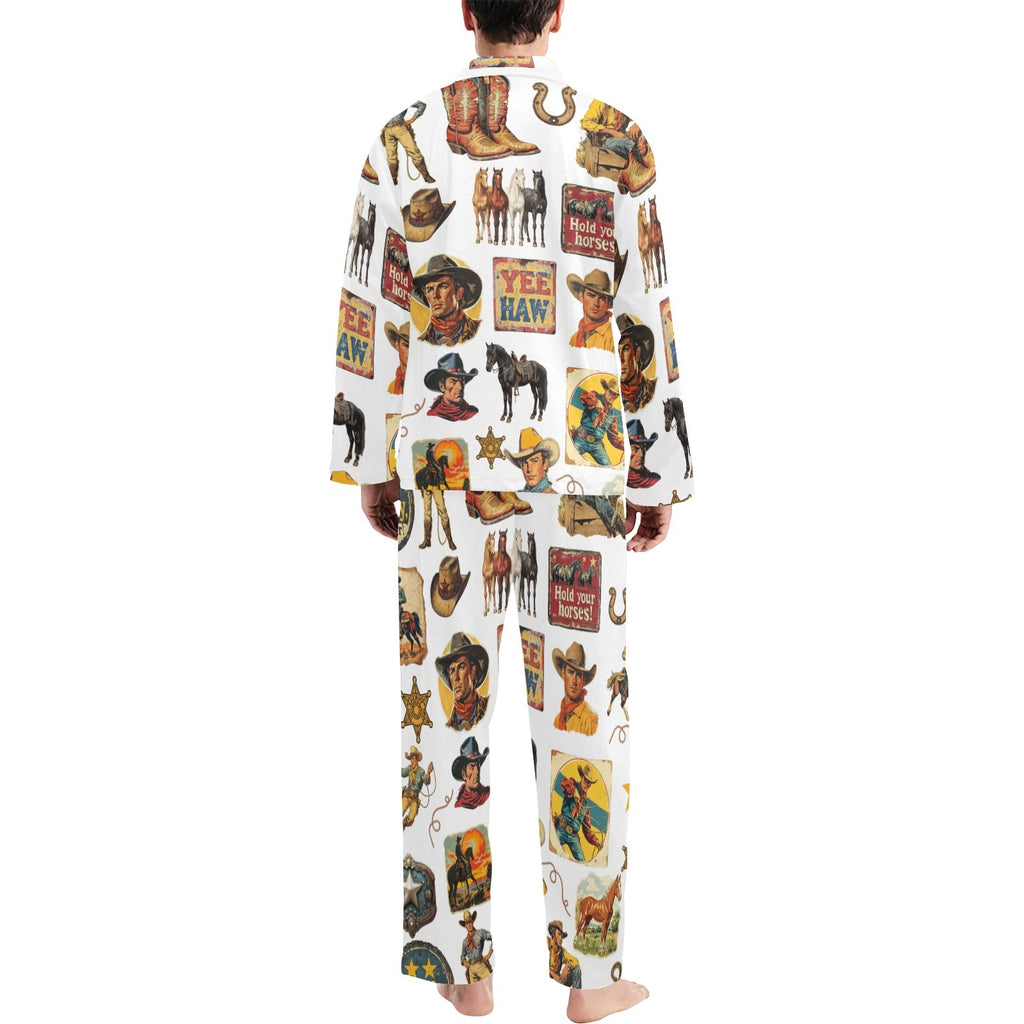 Baha Ranch Vintage Cowboy Collage Western Pajamas by Baha Ranch Western Wear - product image 2
