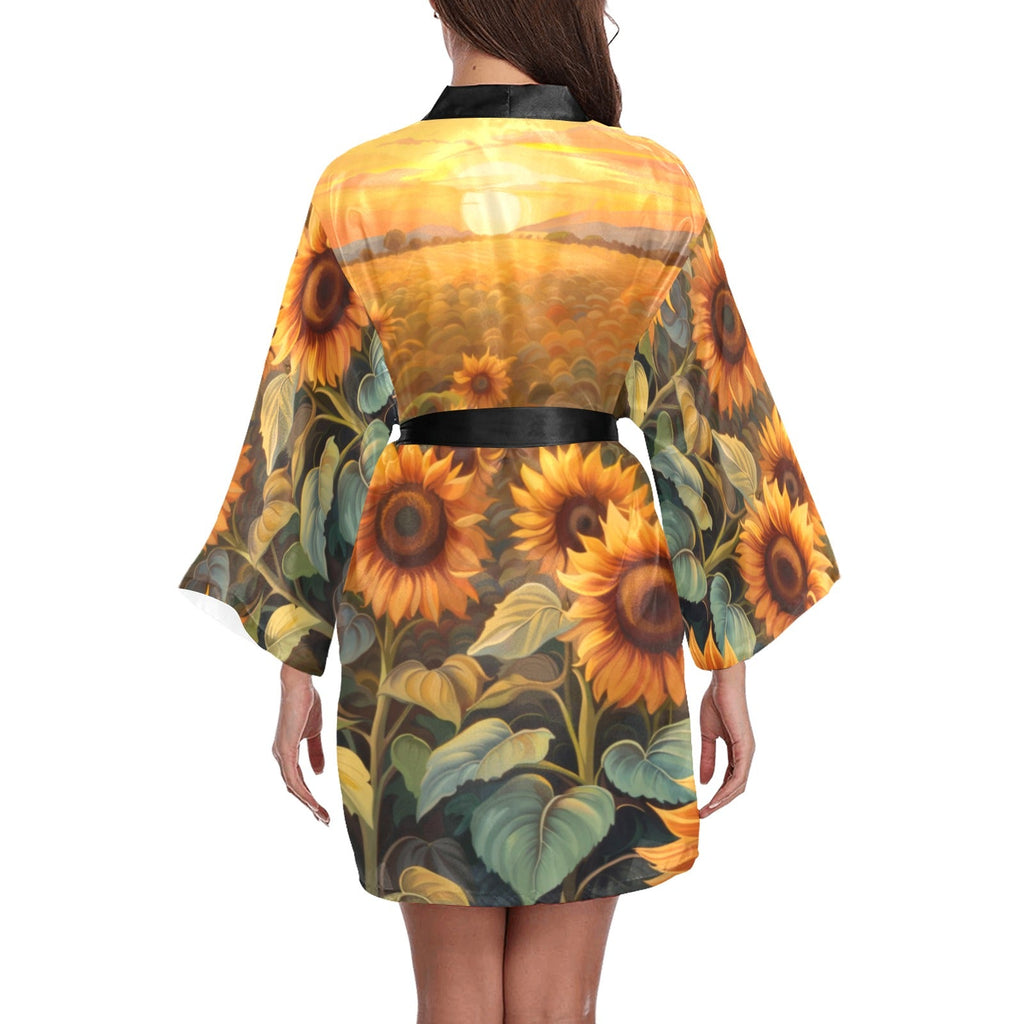 Baha Ranch Sunflower Field Women's Lounge Kimono Robe by Baha Ranch Western Wear - product image 2