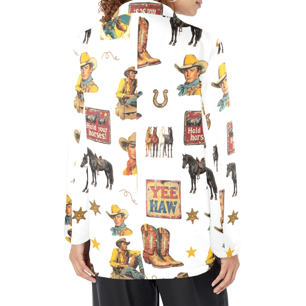 Baha Ranch Vintage Cowboy Collage Western Women's Blazer by Baha Ranch Western Wear - product image 3