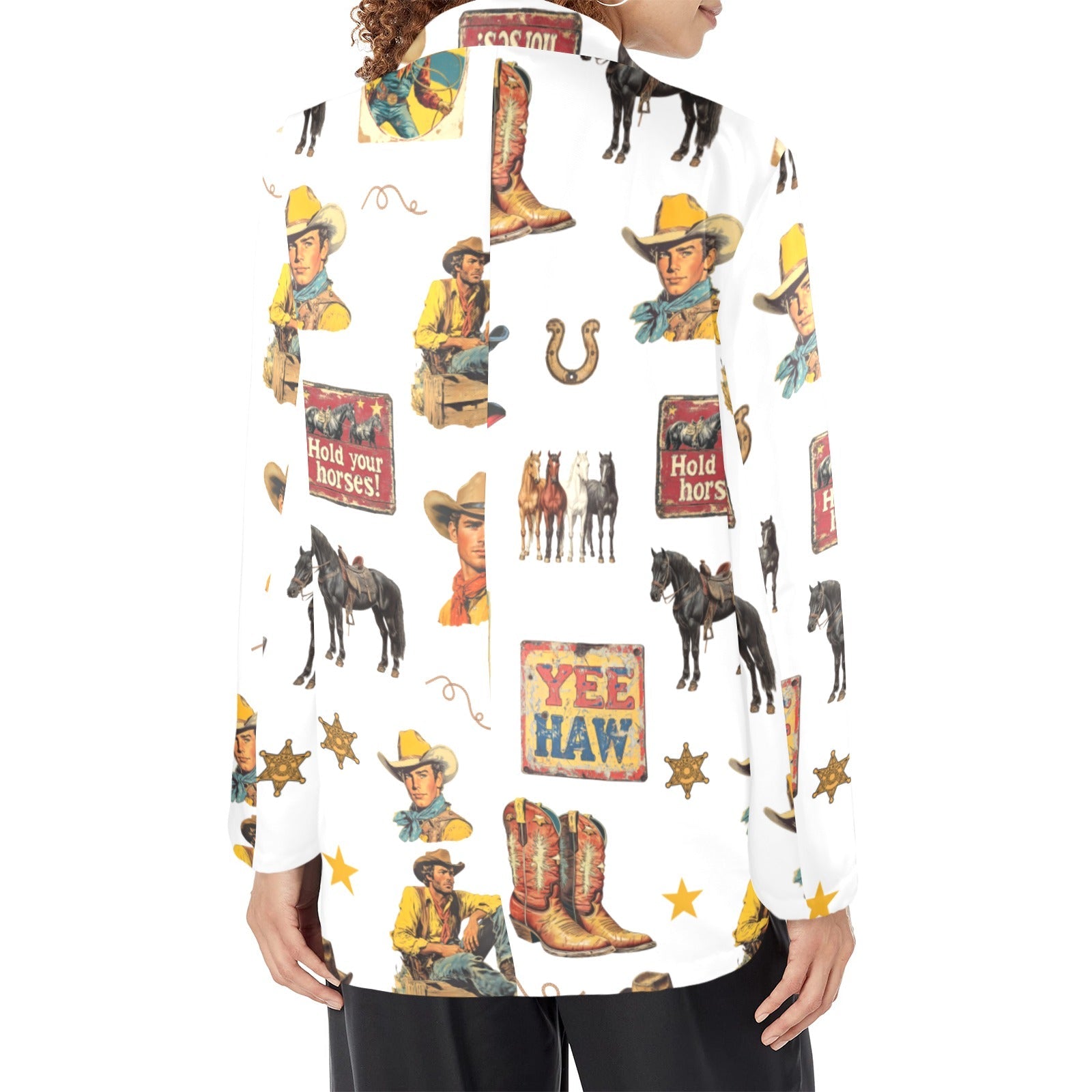 Baha Ranch Vintage Cowboy Collage Western Women's Blazer by Baha Ranch Western Wear - product image 3
