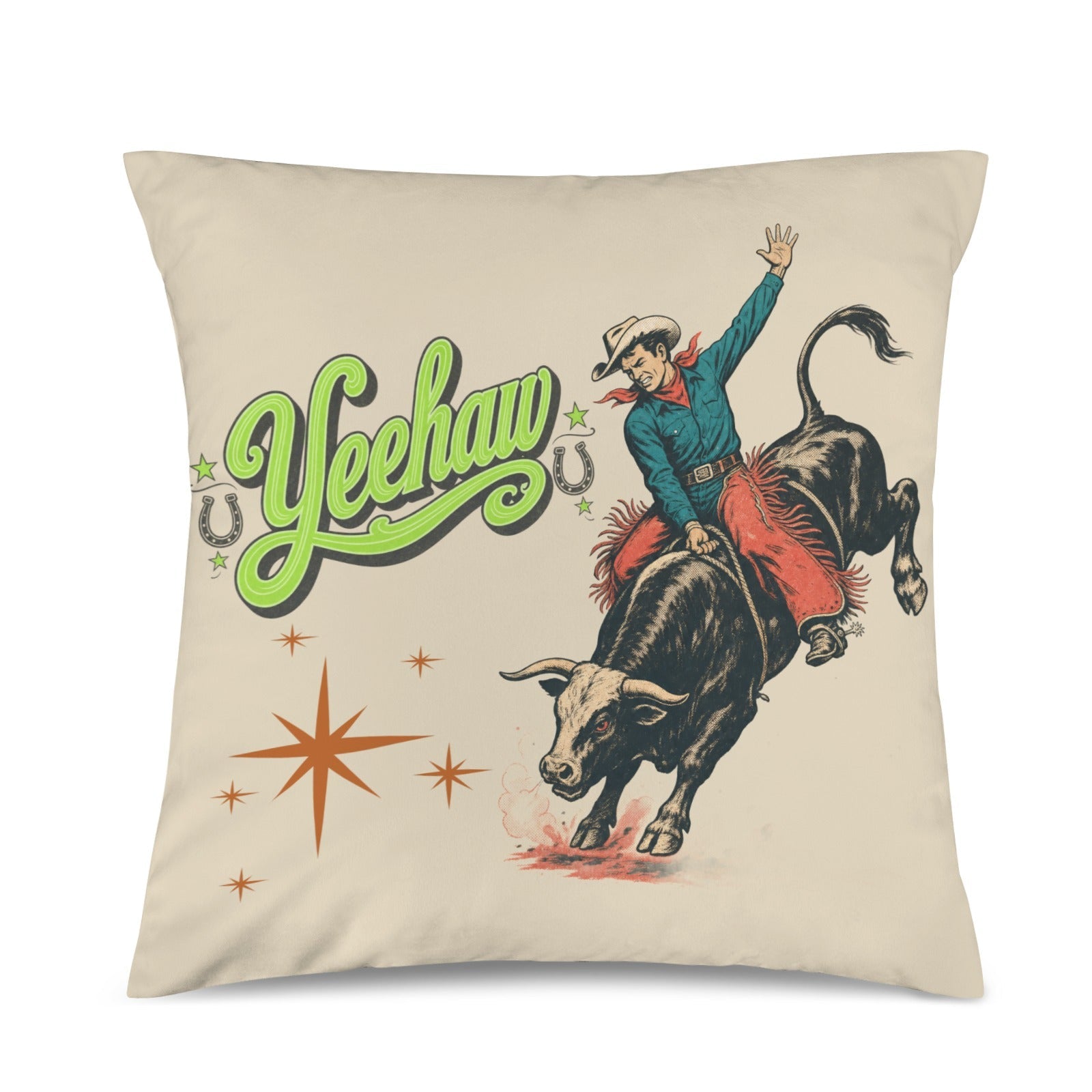 Baha Ranch The Last Roundup Yeehaw Throw Pillow Cover Made in America by Baha Ranch Western Wear - product image 2