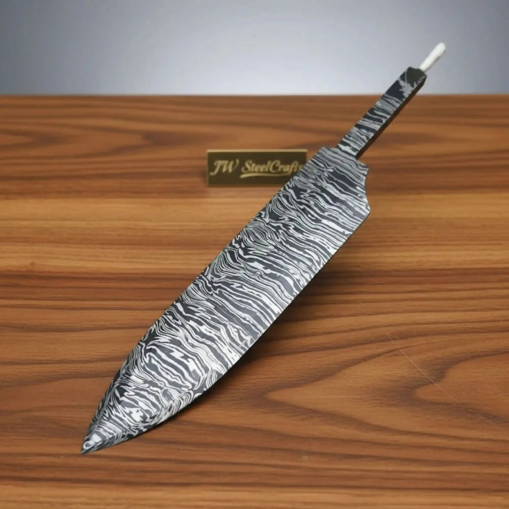 Handmade Fire Pattern Damascus Chef Knife with 12 inches Length