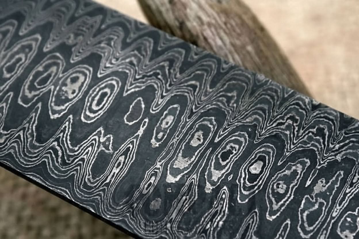 Damascus Steel 15" x 1.75" Blank Billet (Ledder) for Knife Making