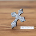 Damascus Gothic Cross Pendant with Flared Pattée Arms