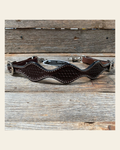 Dark Basketweave Wither Strap #WSBD on a warm cream background