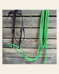 Dark Oil Floral Scalloped Lime Loping Hackamore #LHK019 on a warm cream background