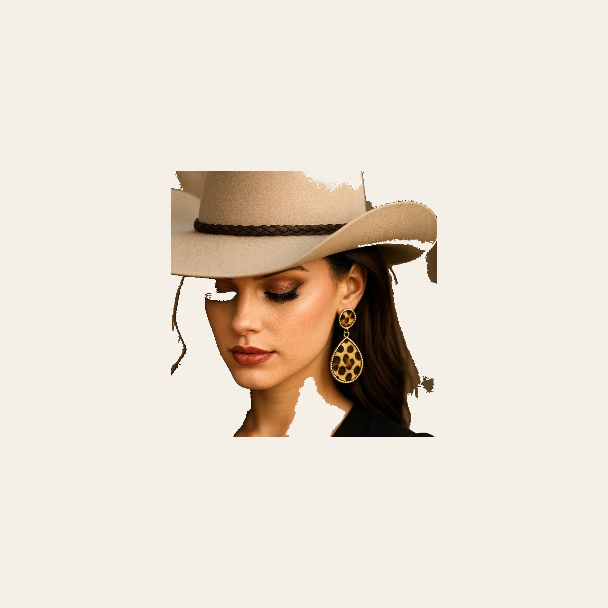 Dark Rodeo Style Animal Print Fashion Earrings