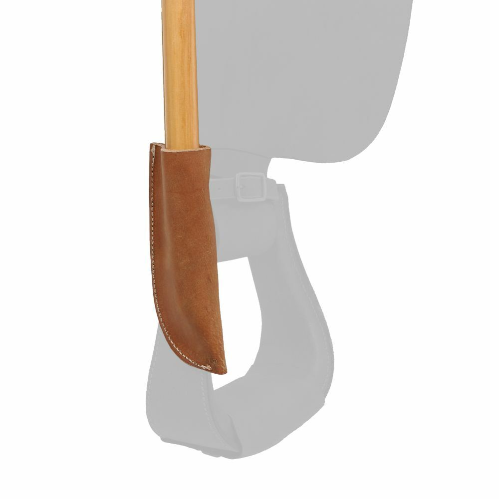 Dark Oil Full Grain Leather Flag Pole Post Saddle Holder For Parades Ceremonies
