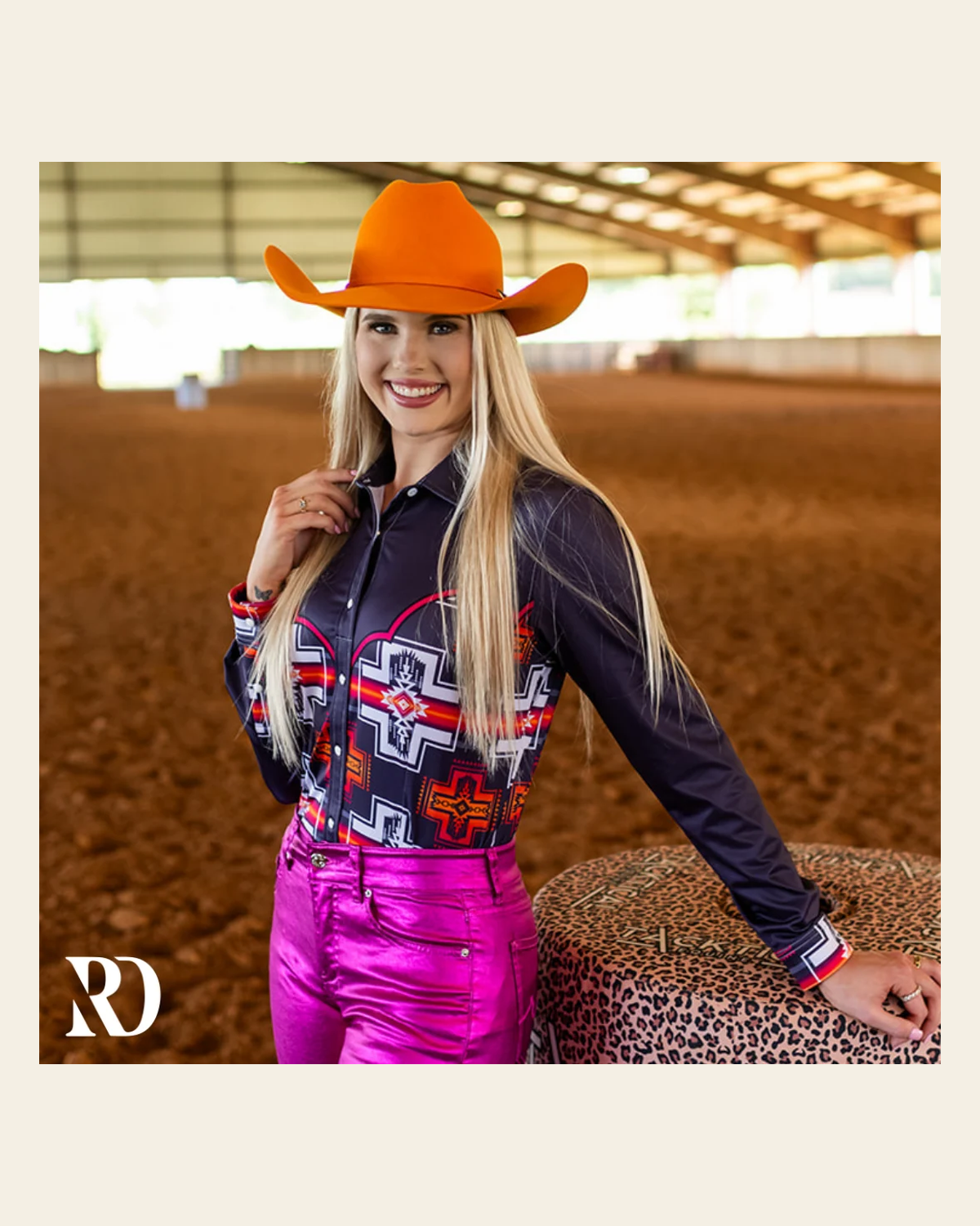 Shiloh Performance Rodeo Shirt on a warm cream background