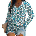 Baha Ranch Turquoise Crazy Long Sleeve Top by Baha Ranch Western Wear