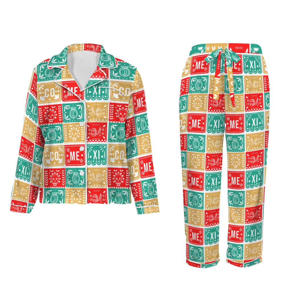 Baha Ranch Colores De Mexico Picado Womens Satin Pajamas by Baha Ranch Western Wear - product image 5