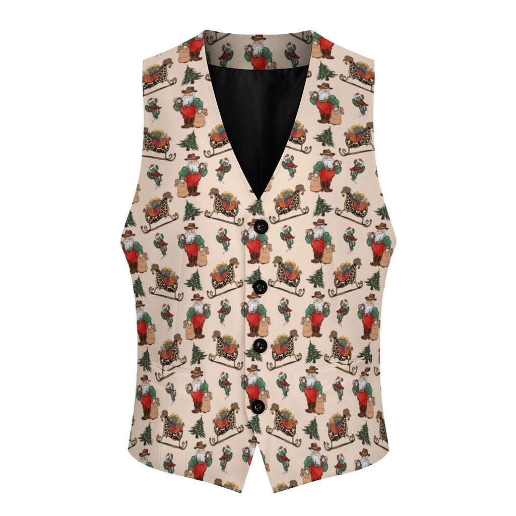 Baha Ranch Santa's Sleigh Men's Western Vest by Baha Ranch Western Wear - product image 2