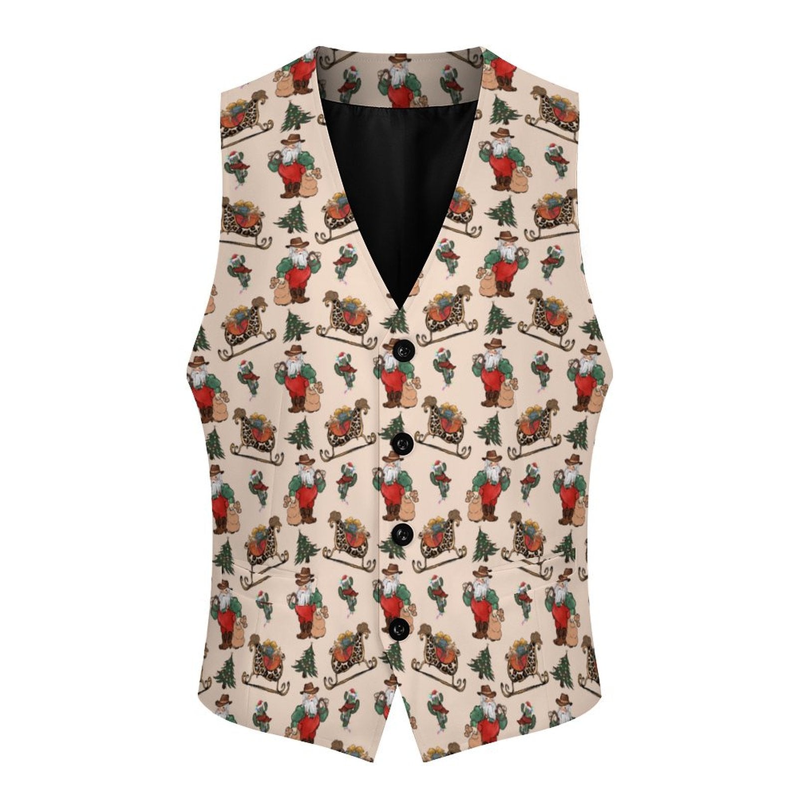 Baha Ranch Santa's Sleigh Men's Western Vest by Baha Ranch Western Wear - product image 2