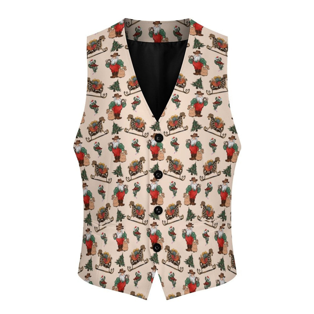 Baha Ranch Santa's Sleigh Men's Western Vest