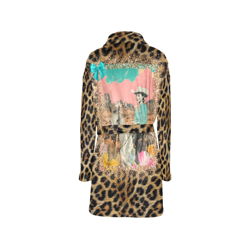 Baha Ranch Retro Pop Western Leopard Cowgirl Robe by Baha Ranch Western Wear - product image 5