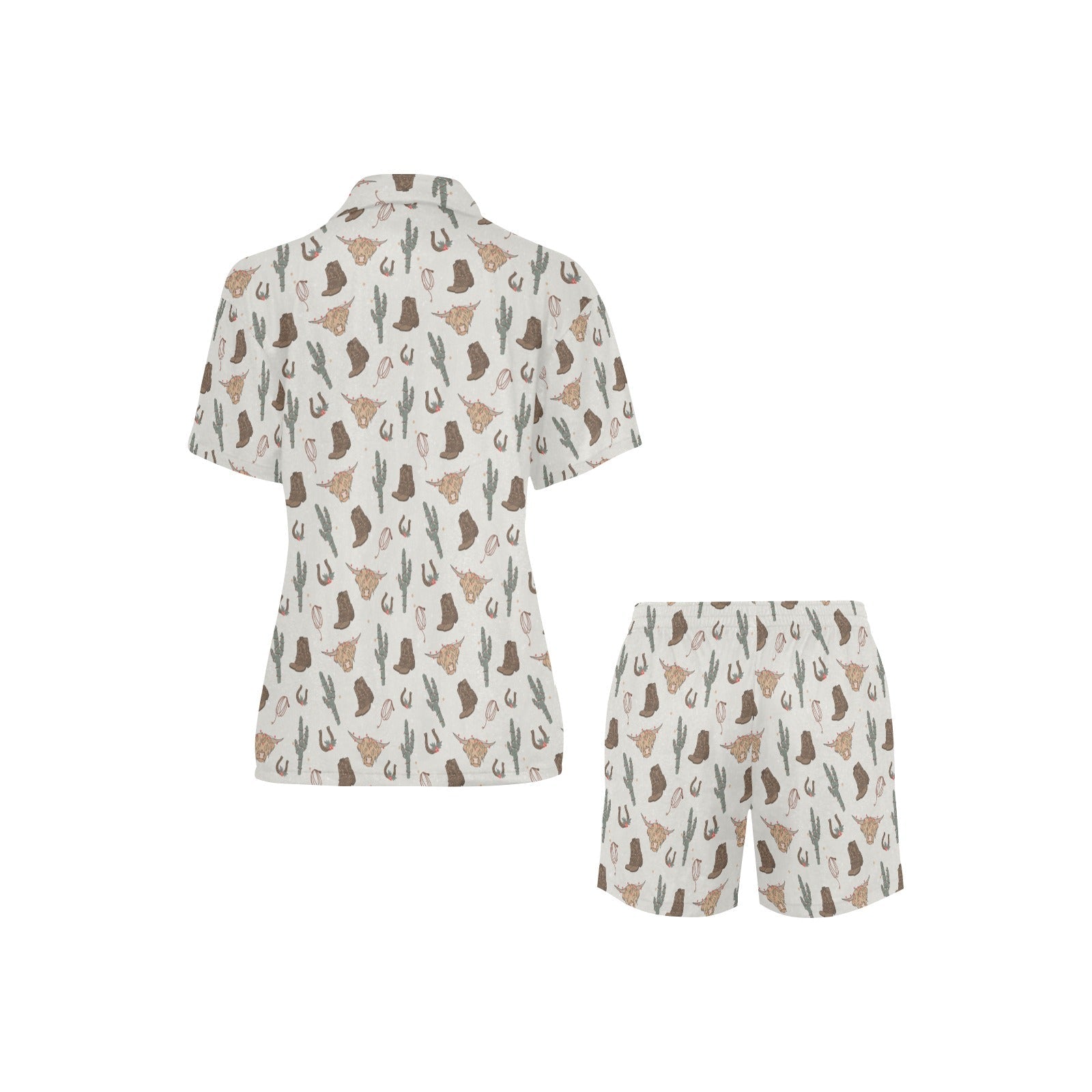 Baha Ranch Howdy Highland Cow Women's Western Pajama Set by Baha Ranch Western Wear - product image 3