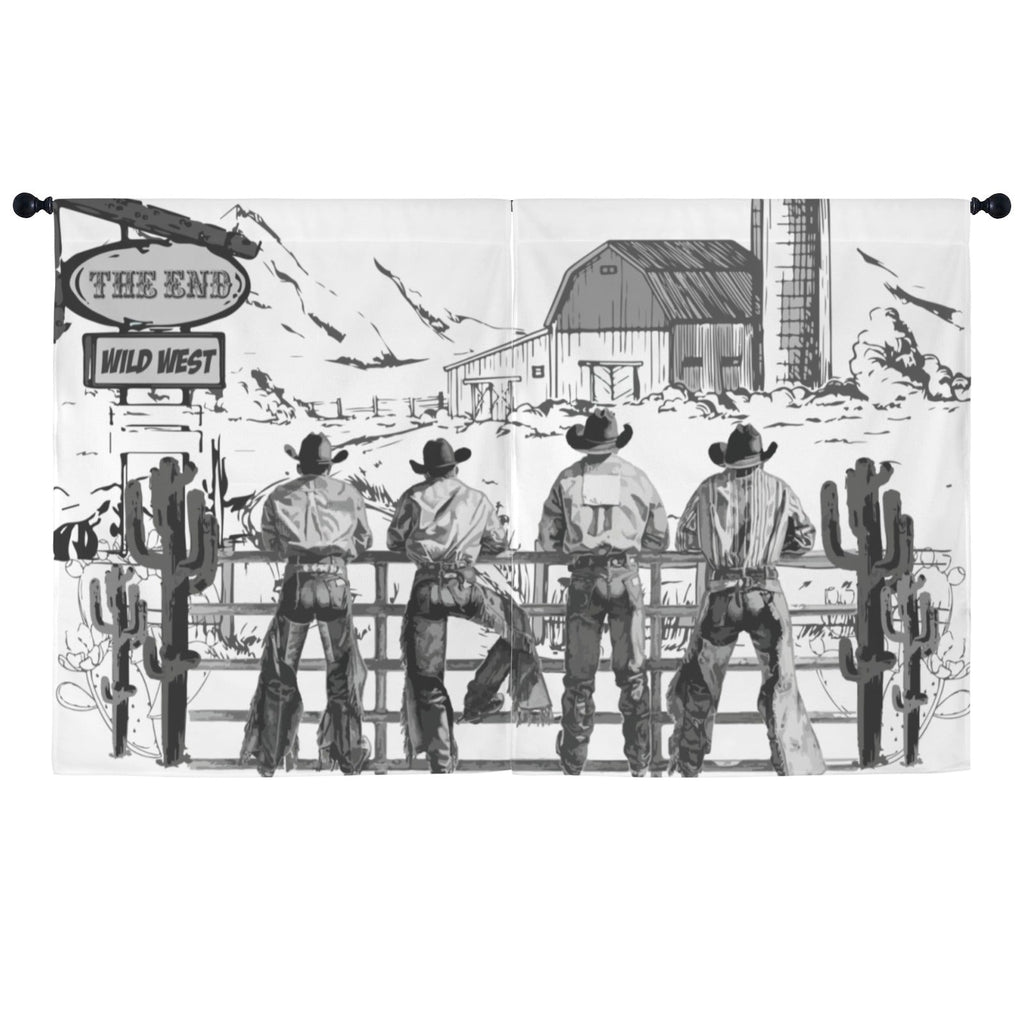 Baha Ranch Cowboy Ranch Window Curtain 52"x63" Made in America by Baha Ranch Western Wear - product image 2