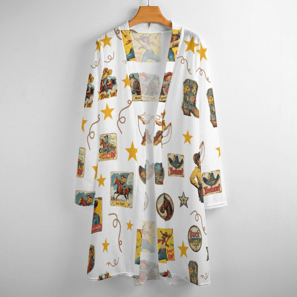 Baha Ranch Vintage Cowgirl Collage Western Lightweight Cardigan by Baha Ranch Western Wear - product image 7