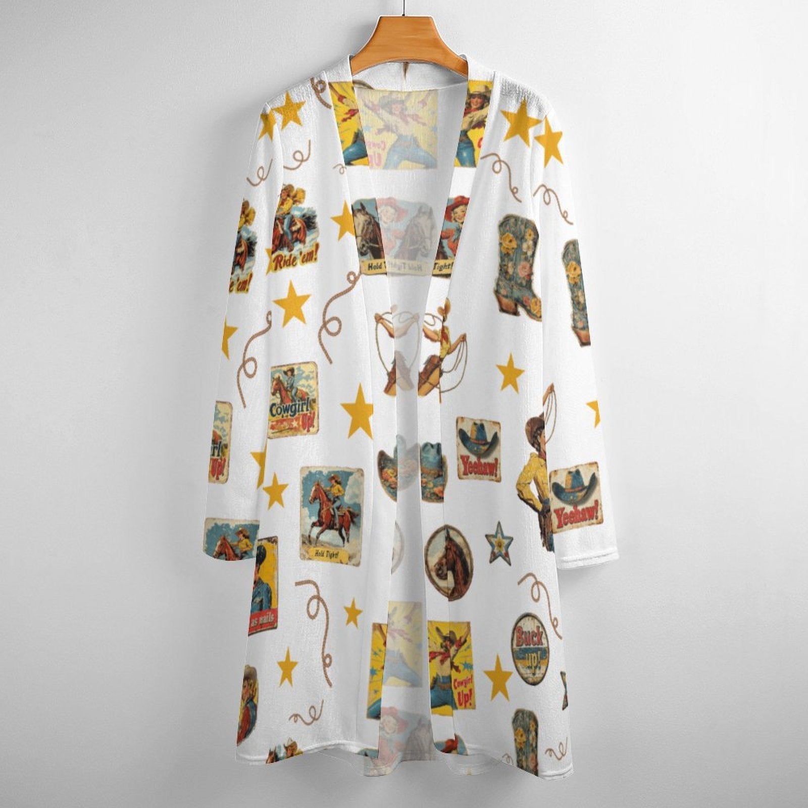 Baha Ranch Vintage Cowgirl Collage Western Lightweight Cardigan by Baha Ranch Western Wear - product image 7