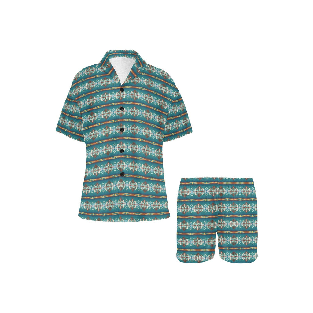 Baha Ranch Teal Aztec Women's Western Pajama Set by Baha Ranch Western Wear - product image 2