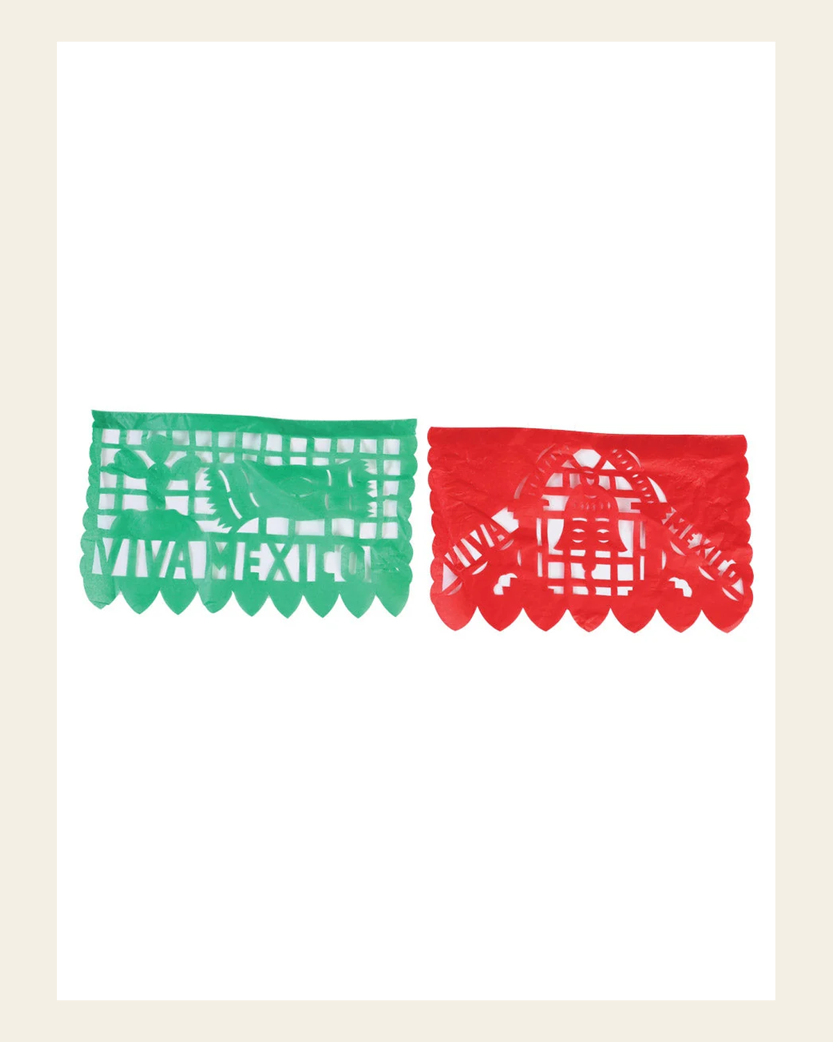Decorative Papel Picado Viva Mexico Multicolor 601843 on a warm cream background