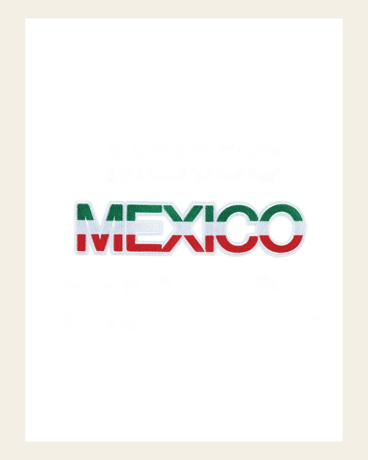 Mexico Embroidered Patch Medium 170111 on a warm cream background