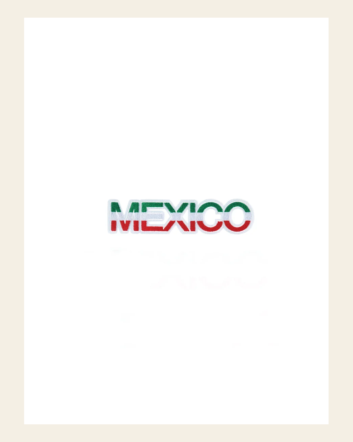 Mexico Embroidered Patch Small 170112 on a warm cream background