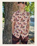 Desert Bison Men's Western Camp Shirt on a warm cream background