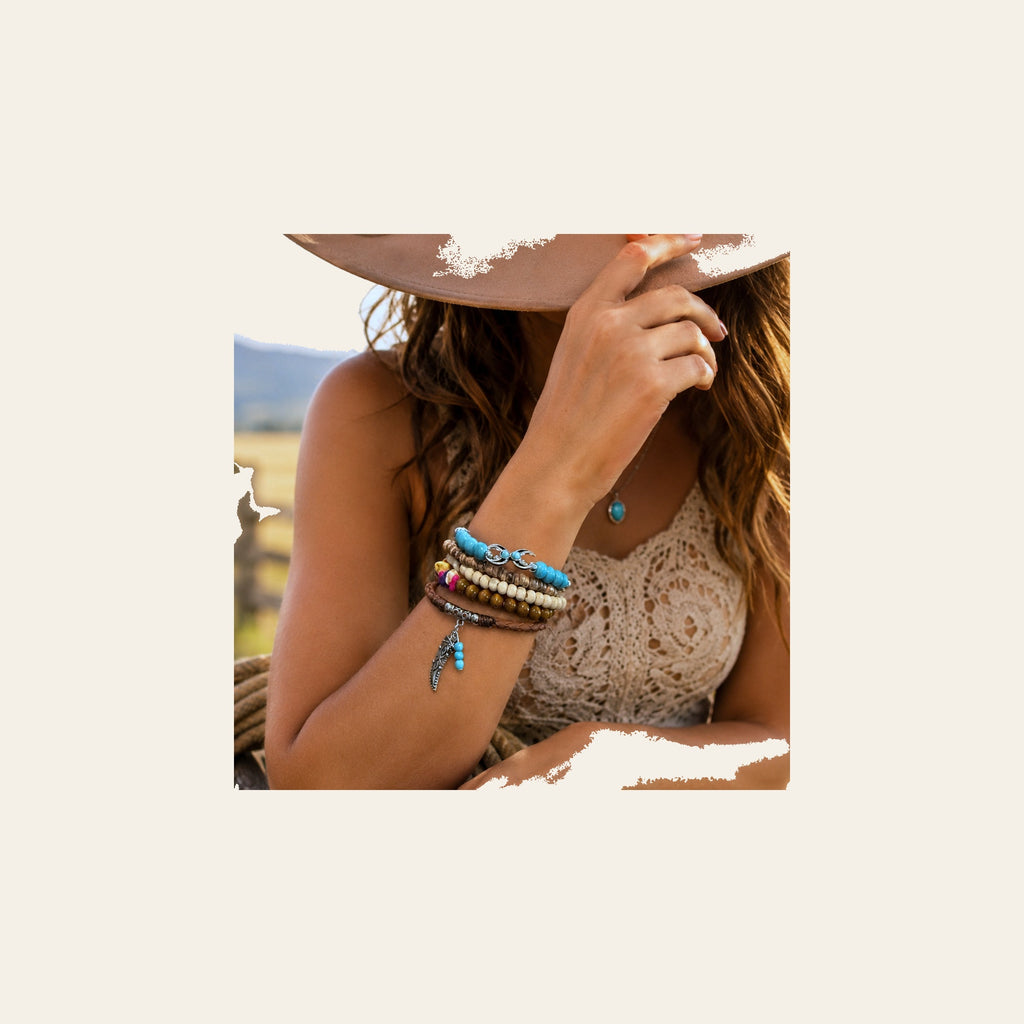 Desert Fashion Turquoise Bracelet Stack