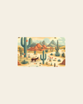 Desert Oasis Kitchen Floormat Kitchen Mat 32"x20" Made in America on a warm cream background