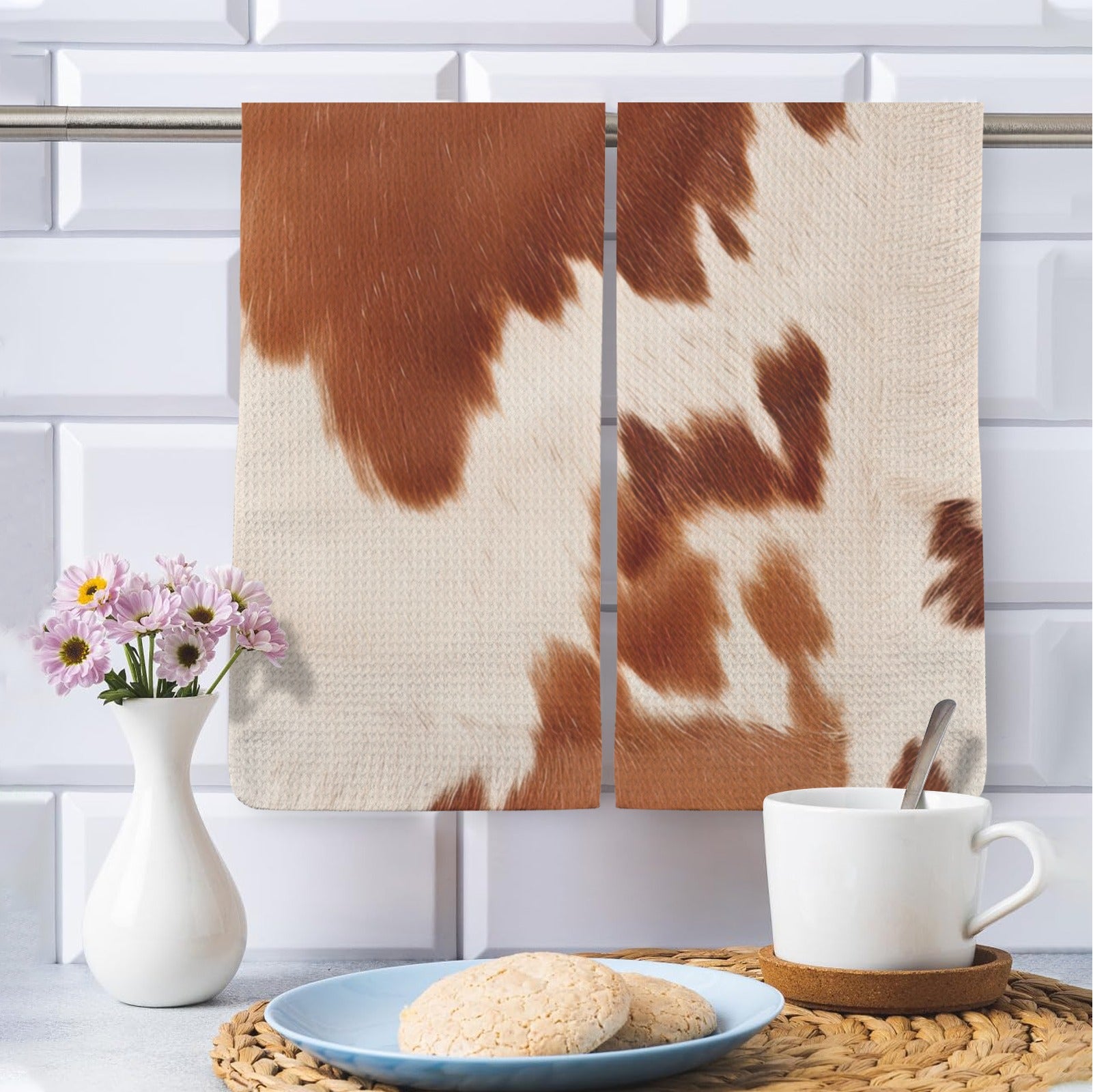 Baha Ranch Cow Print Set of 2 Dish Towels made in America Kitchen Towels by Baha Ranch Western Wear - product image 4