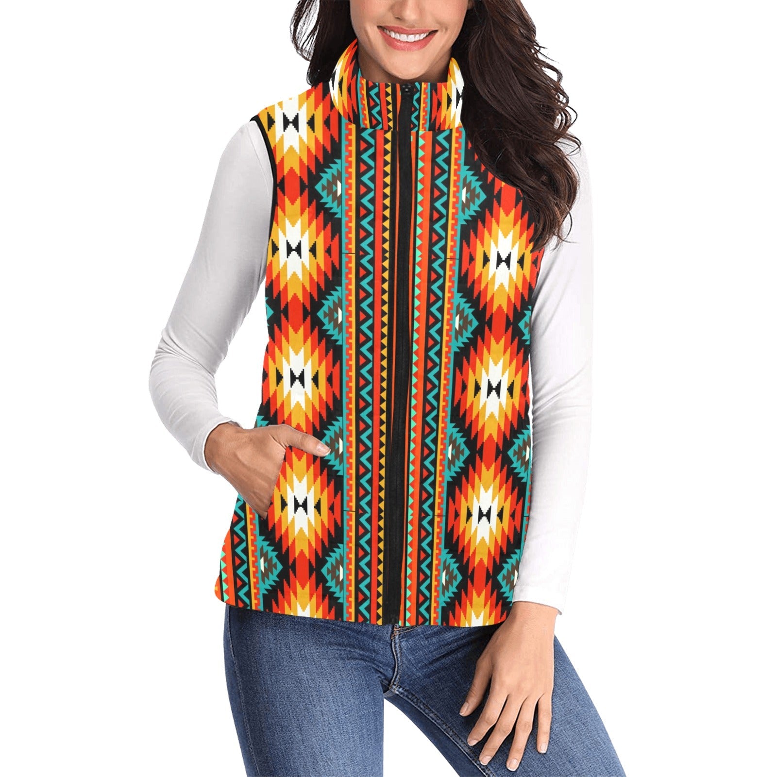 Baha Ranch Aztec Bronc Puffy Vest by Baha Ranch Western Wear - product image 2