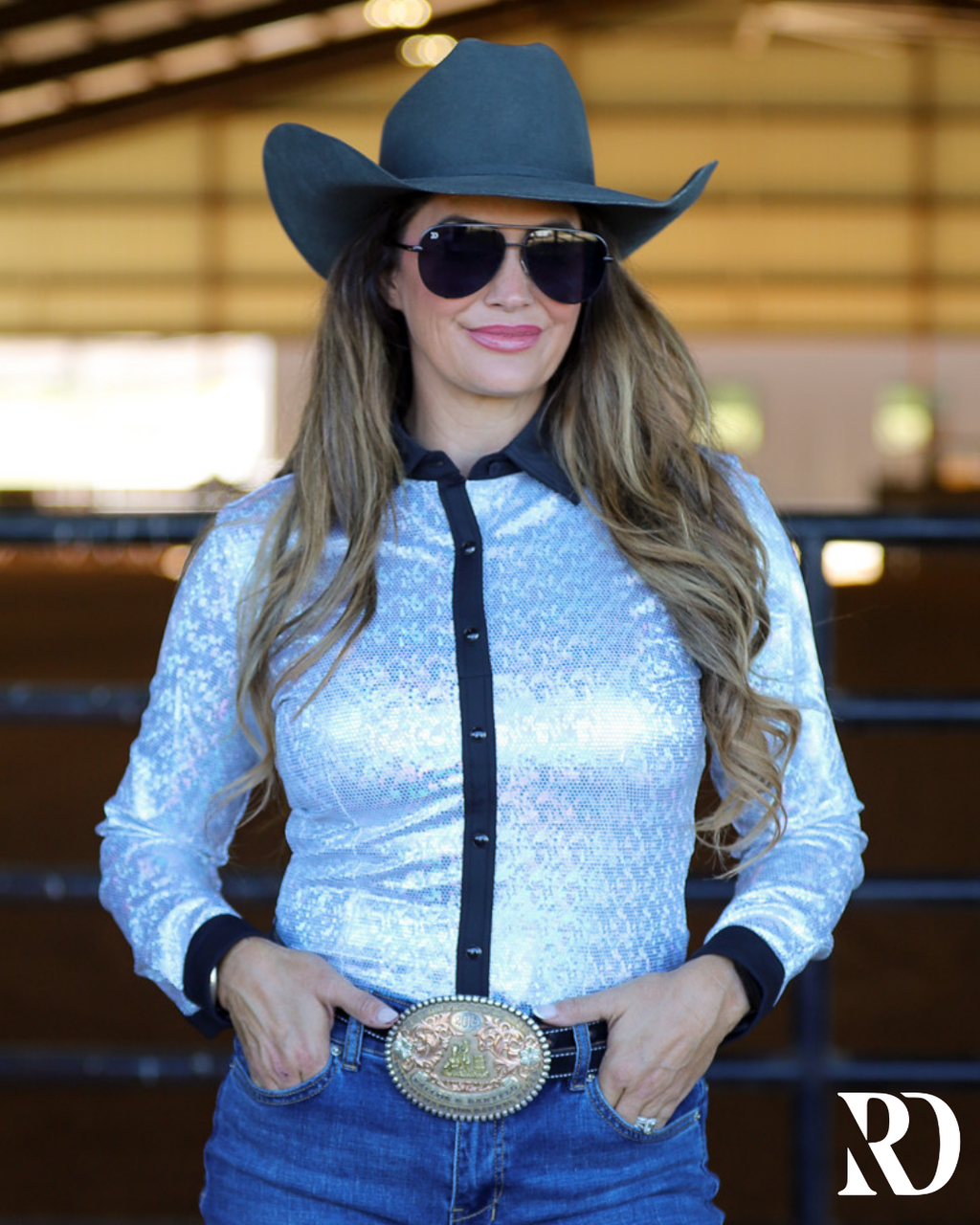 Disco Tuxedo Performance Rodeo Shirt