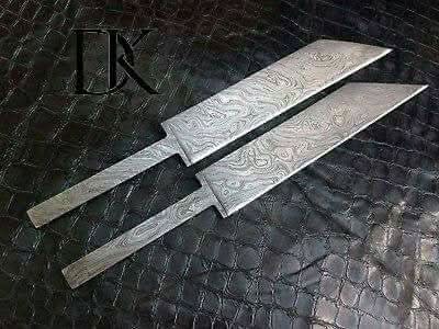 Ironclad Seax Blade Set 9" Handmade Damascus Steel Blade Blanks for Knife Making